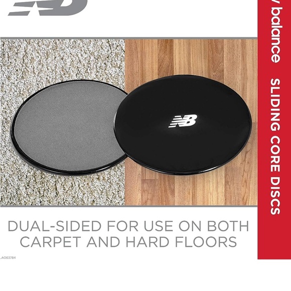 New Balance Sliding Core Discs Workout SlidersFitness Ab Sliders Dual-Sided Pads - Picture 4 of 4